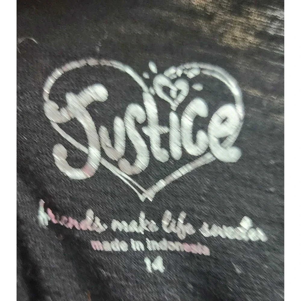 Justice Black Rhinestone Tank Top‎ Girls Size 14 Keyhole Back Bow Detail